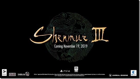 shenmue iii e3 2019 trailer 2