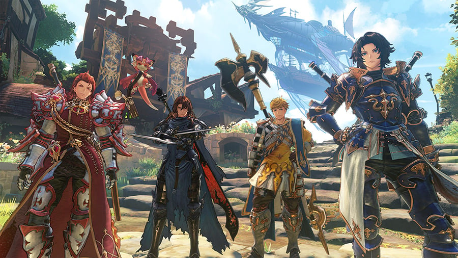 Granblue Fantasy Relink Lancelot, Vane, Percival, and Siegfried