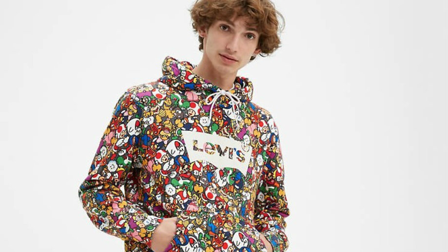 levis super mario graphic pullover hoodie 3a