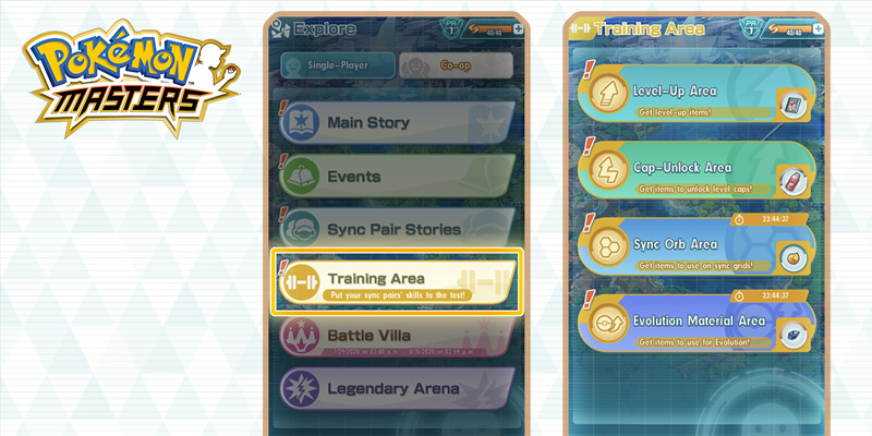 Pokemon Masters Training Area Supercourses