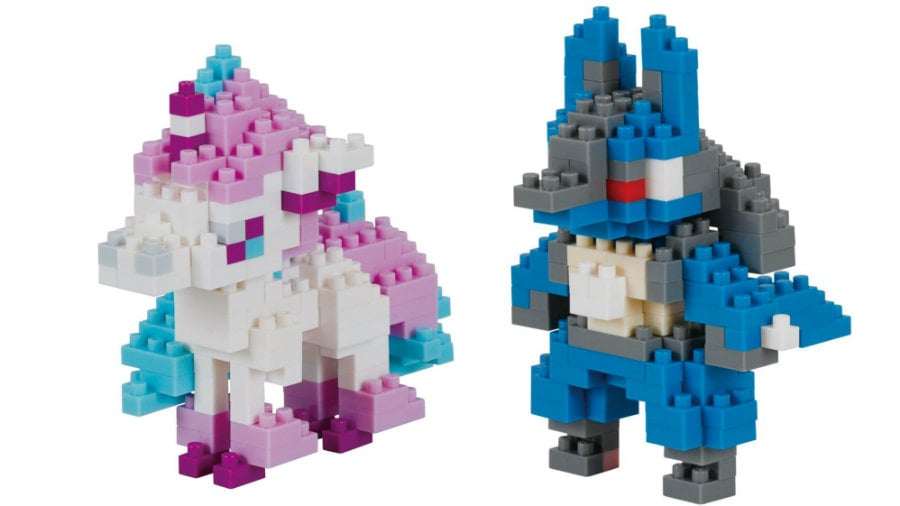 pokemon nanoblock galarian ponyta lucario