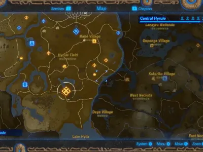 hyrule warriors age of calamity map