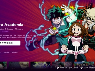 funimation switch app shows my hero academia