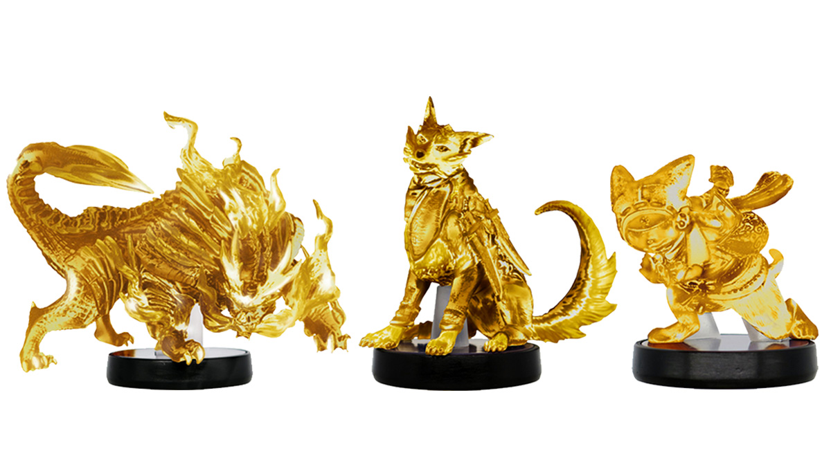 gold monster hunter rise amiibo