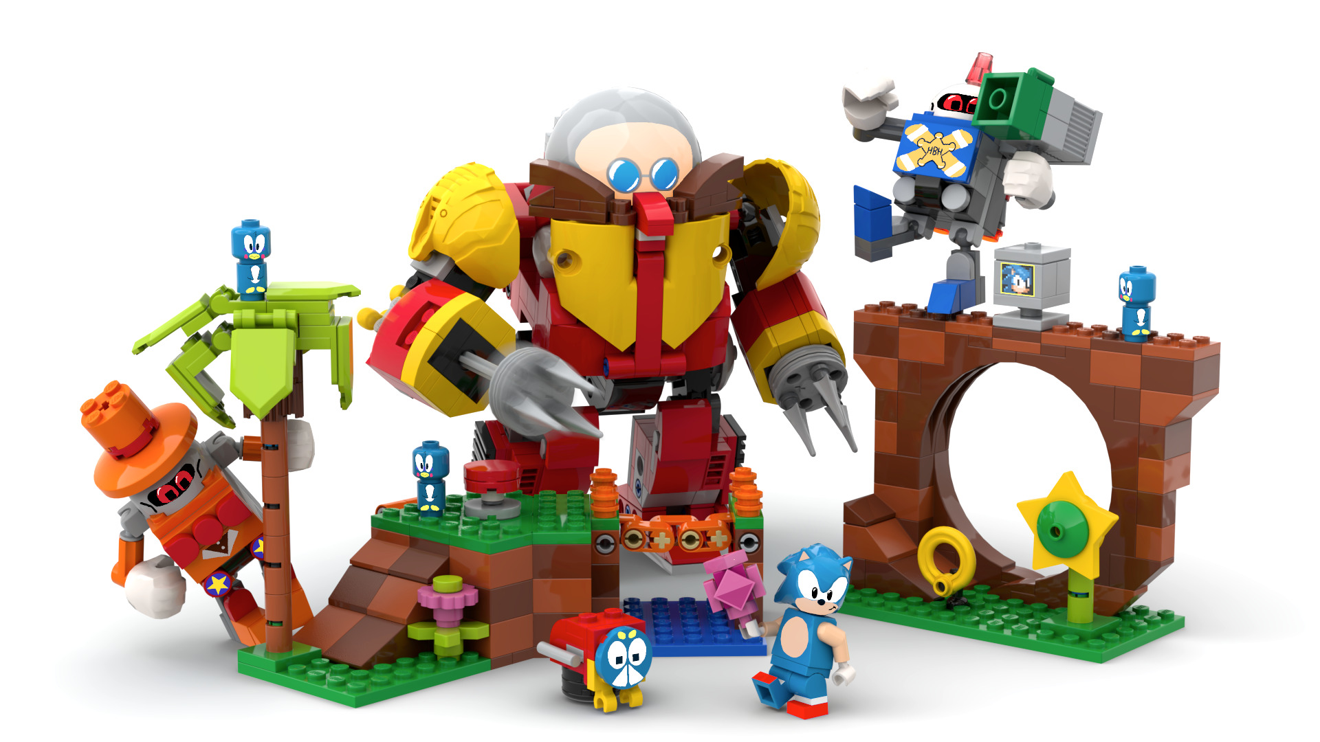 lego ideas sonic mania green hill zone