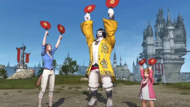 Final Fantasy XIV New Emote Wasshoi