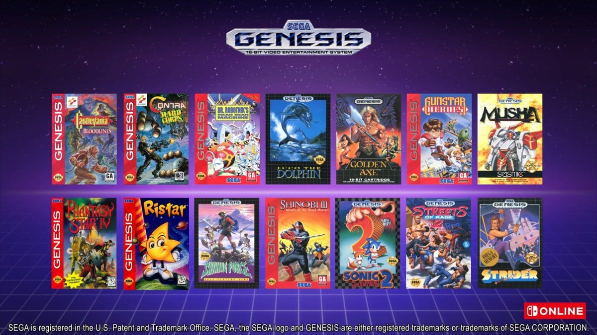 sega genesis nintendo switch online