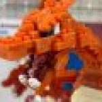 closeup of Nanoblock Charizard