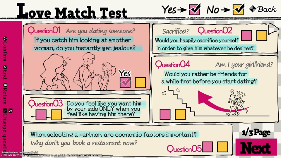 Personality Test Otomate Idea Factory International