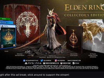 Ahead of the Elden Ring first gameplay stream, Twitch supposedly already started sharing ads showing off the Collector's Edition.