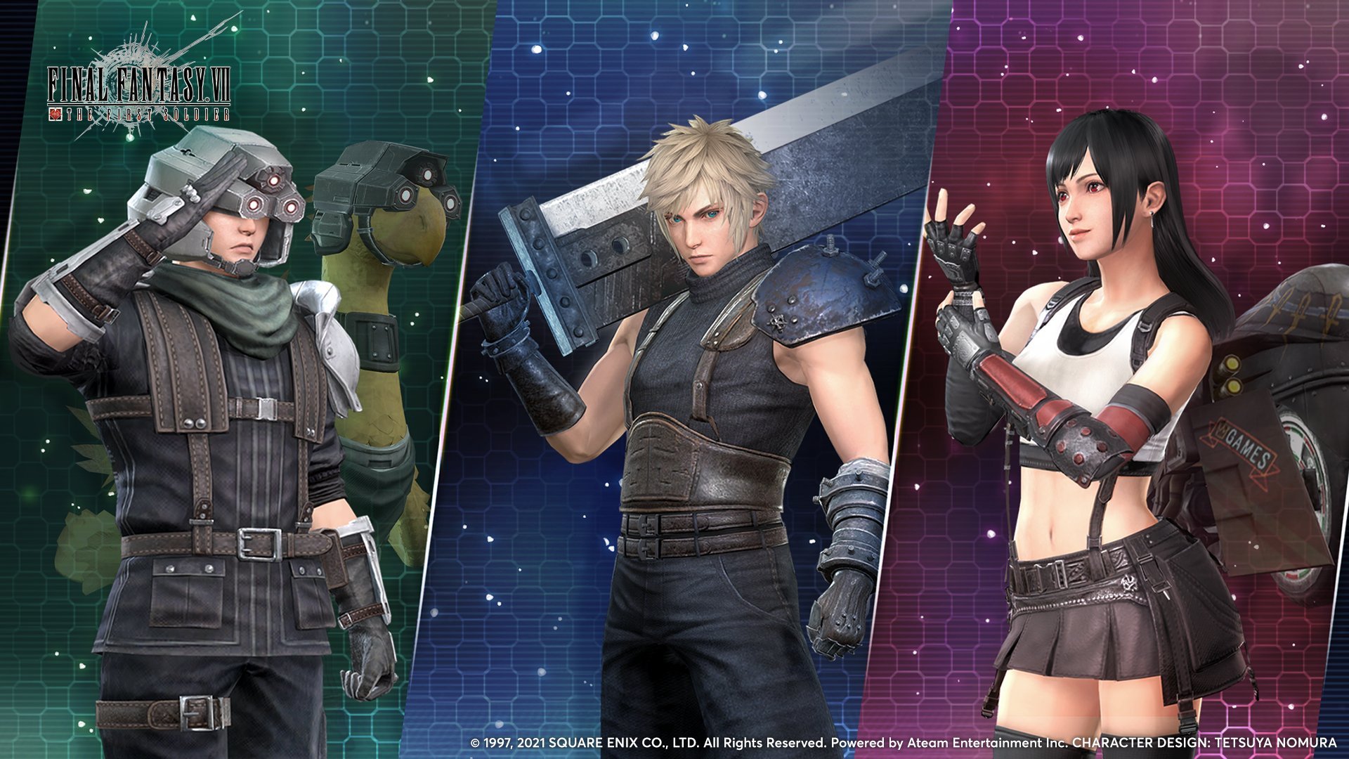 First FFVII The First Soldier Costumes Include Cloud, Tifa, Rufus and Hojo Skins Outfit Bundles