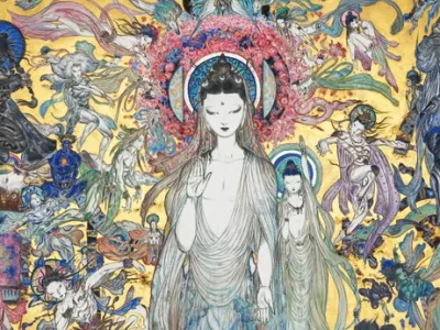 Yoshitaka Amano Lotus Sutra illustration