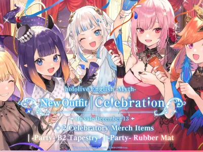 Hololive Myth Party Outfits Merchandise Will Ship in 2022