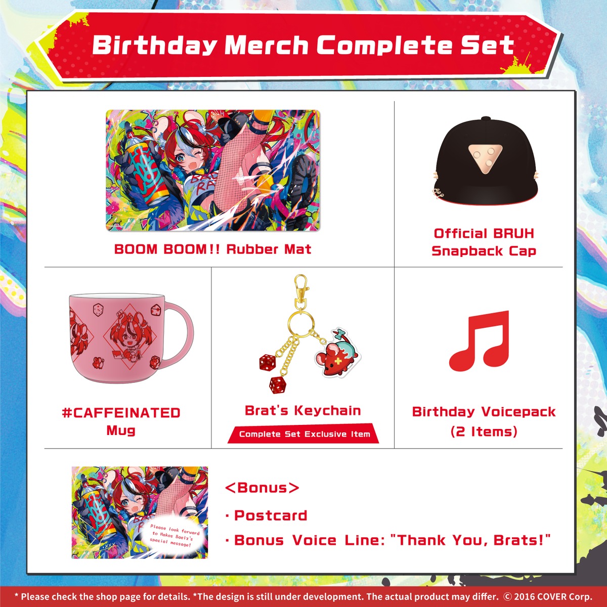 Baelz Hakos Birthday Merchandise, First Original Song Appear pack