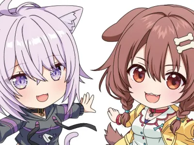 Here’s the Inugami Korone and Nekomata Okayu Nendoroid Concept Art