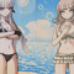 Kyoko Kirigiri and Chiaki Nanami swimsuit cloth