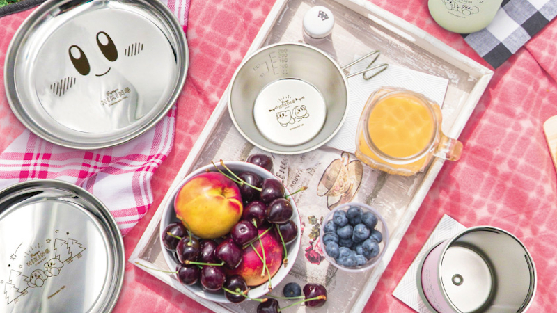 Kirby hiking plates, tumblers, and sierra cups