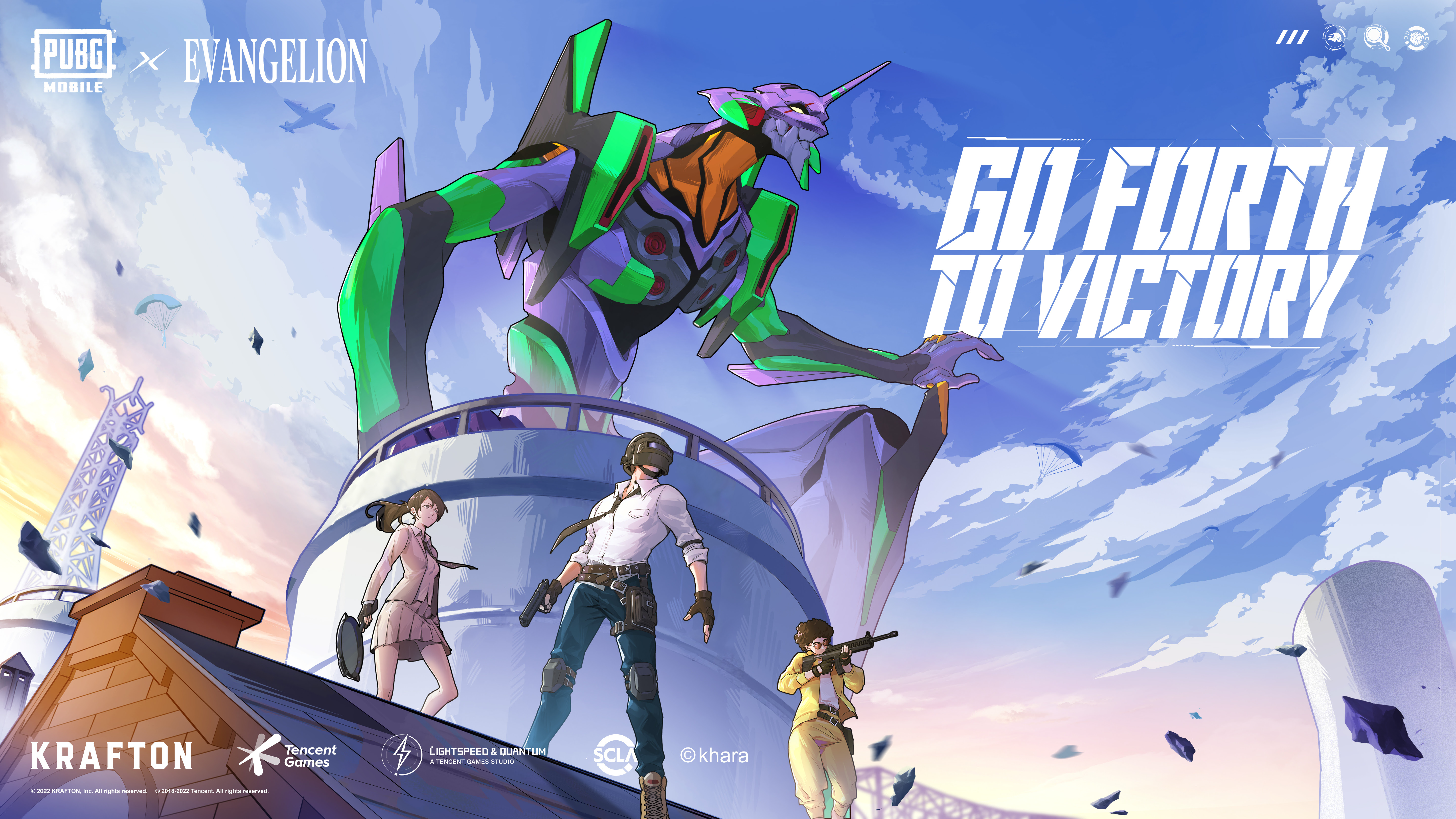 PUBG Mobile Evangelion Crossover Stars EVA-01 and 6th Angel