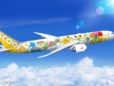 Pokemon Pikachu Jet TR by Singaporean airliner Scoot