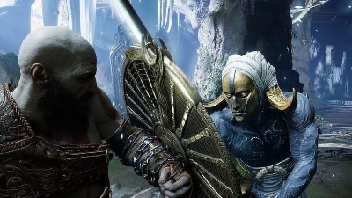 Kratos in combat in God of War Ragnarok