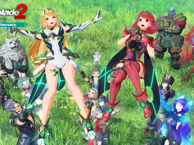 All of the Xenoblade Chronicles 2 characters appear in a new official wallpaper designed to celebrate its fifth anniversary