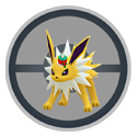 Pokemon Jolteon wearing its limited holiday hat in Pokemon GO