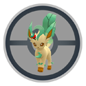 Pokemon Leafeon wearing its limited holiday hat