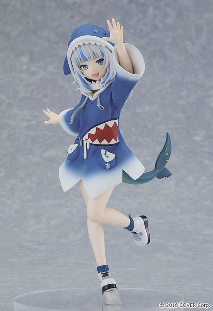 Gawr Gura Pop Up Parade Figure Wears Her Classic Outfit