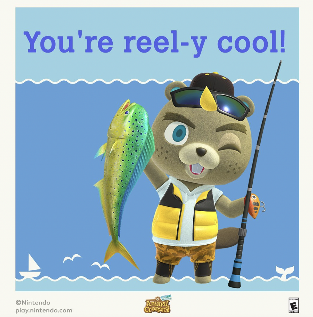 Animal Crossing Valentine's Day card