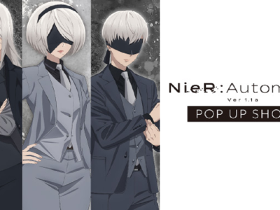 A new NieR Automata pop-up shop will appear at different Marui retails stores throughout Japan with merchandise of 2B, 9S, and A2 in suits.
