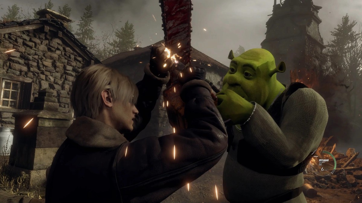 Resident Evil 4 Remake Demo Mods Add Shrek and Mihono Bourbon