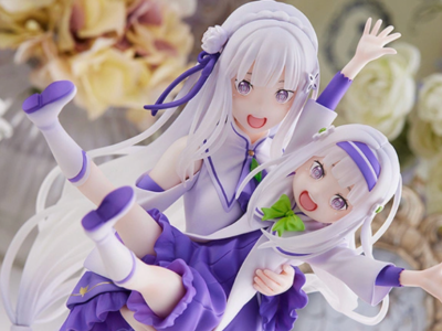 Re:Zero Emilia and Ram Figures Also Hold Themselves as Children