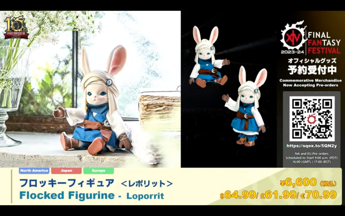 FFXIV Fan Festival Merchandise Includes Loporrit, Portly Porxie