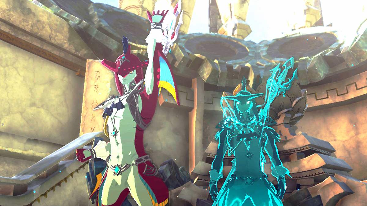 Screenshot of Water Sage Sidon in Tears of the Kingdom.