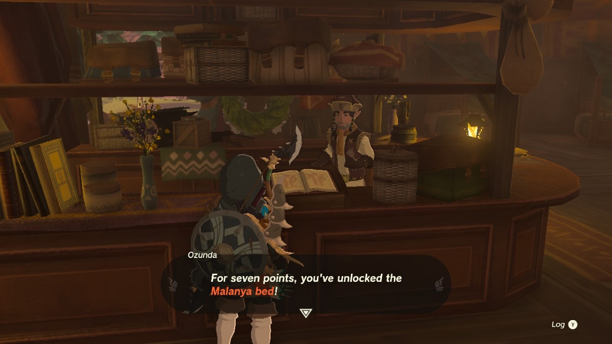 Link receiving the Pony Points Rewards in Tears of the Kingdom.