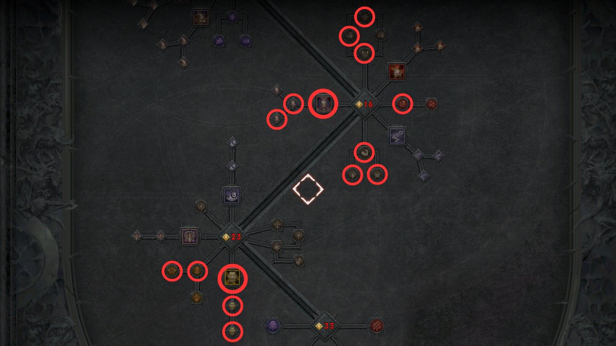 Screenshot of the Barbarian Skill Tree page 4 in Diablo 4.