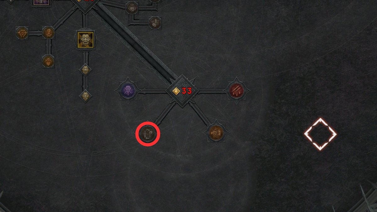 Screenshot of the Barbarian Skill Tree page 4 in Diablo 4.