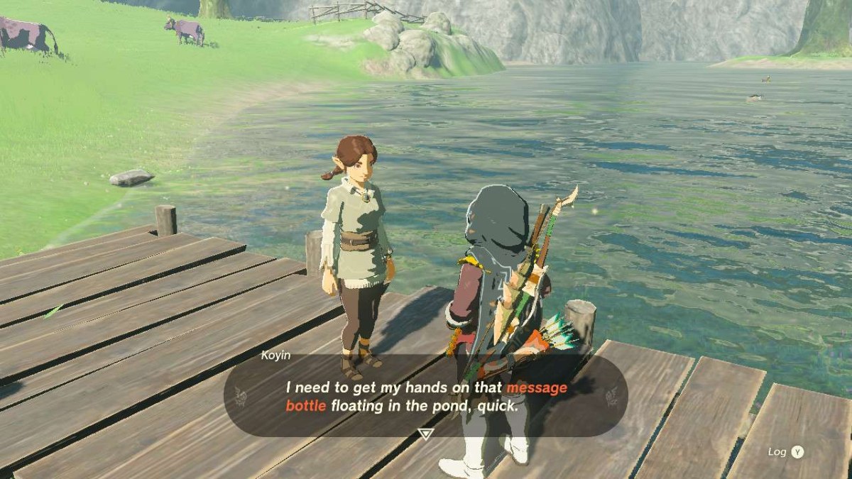 Link starting A Letter to Koyin in Tears of the Kingdom.
