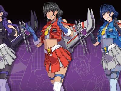 Bishoujo Transformers Starscream, Skywarp, and Thundercracker Figures Shown