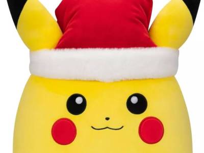 New Pikachu Holiday Squishmallow Wears a Santa Hat