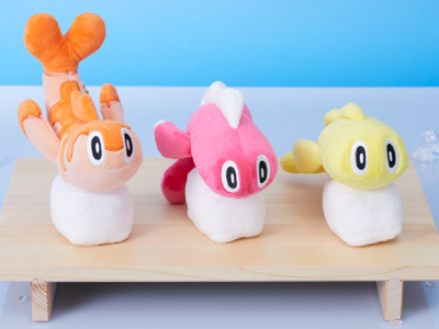 Pokemon Tatsugiri plushes