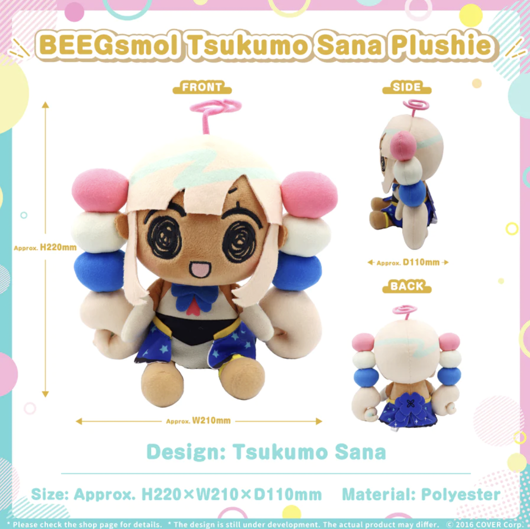 Hololive CouncilRyS BEEGsmol Plush Line Includes Tsukumo Sana