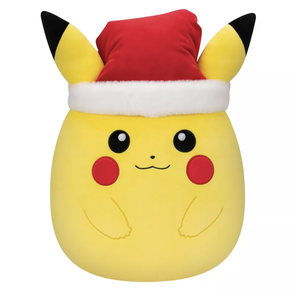 New Pikachu Holiday Squishmallow Wears a Santa Hat