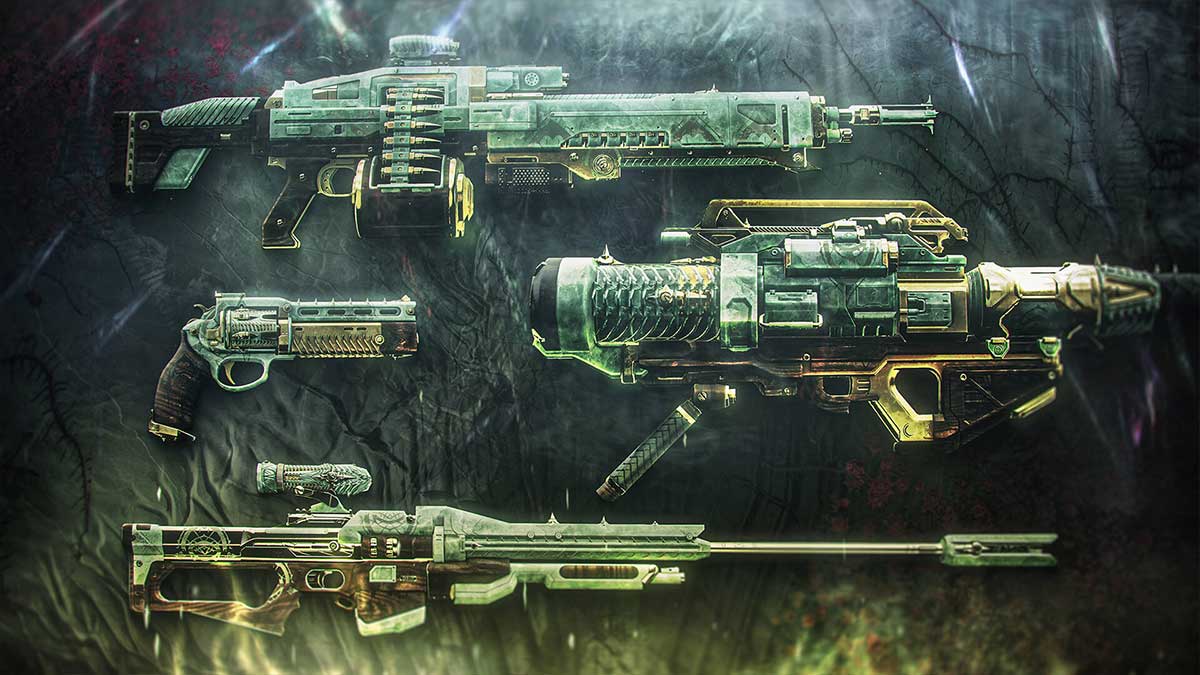 Screenshot of Destiny 2 Season of the Witch Weapon set.