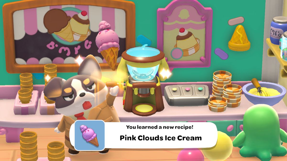 How to make Pink Clouds Ice Cream in Hello Kitty Island Adventure.