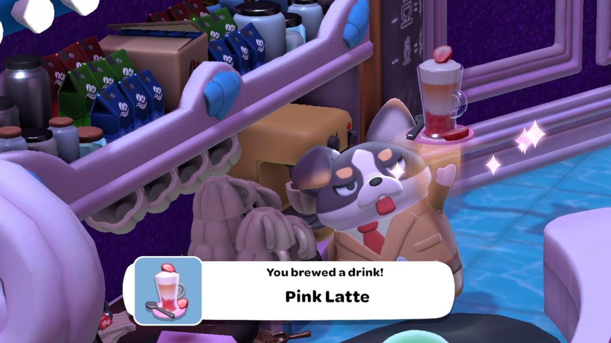 How to make the Pink Latte in Hello Kitty Island Adventure.