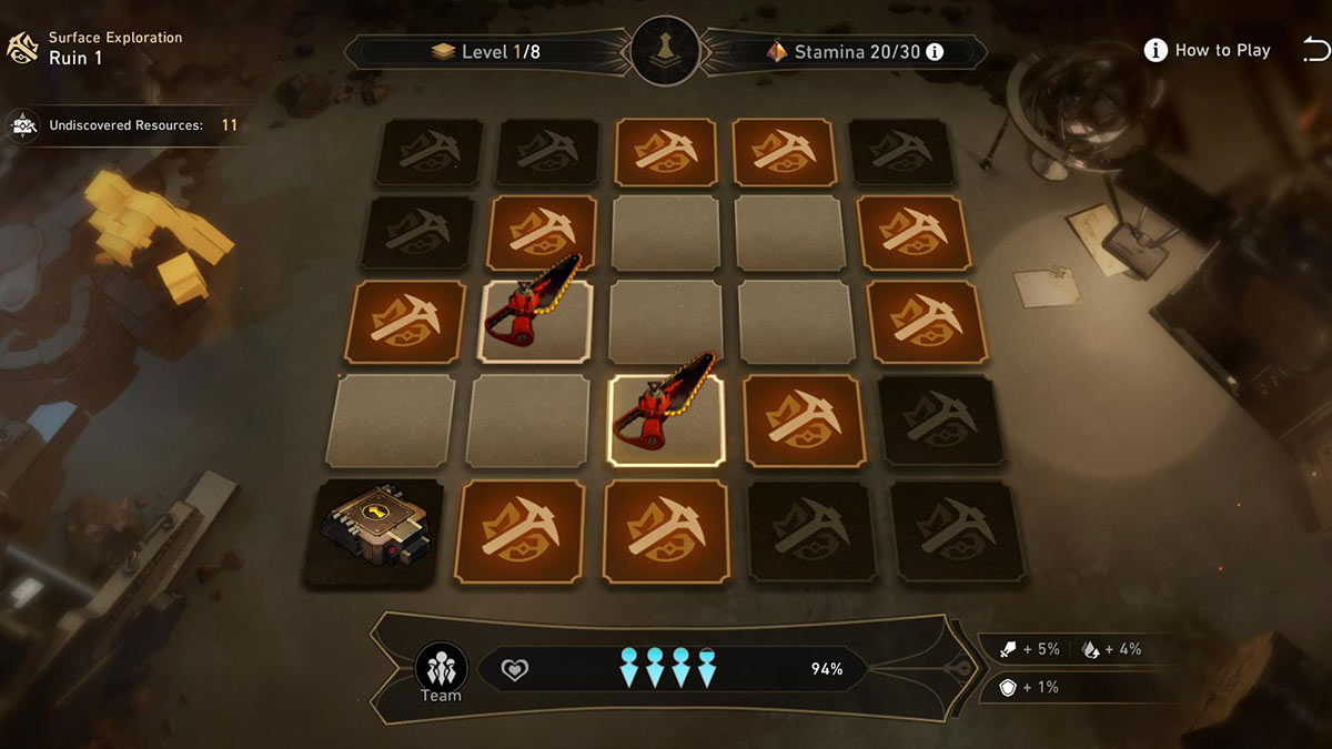 Screenshot of Underground Treasure Hunt ancient weapons in Honkai: Star Rail.