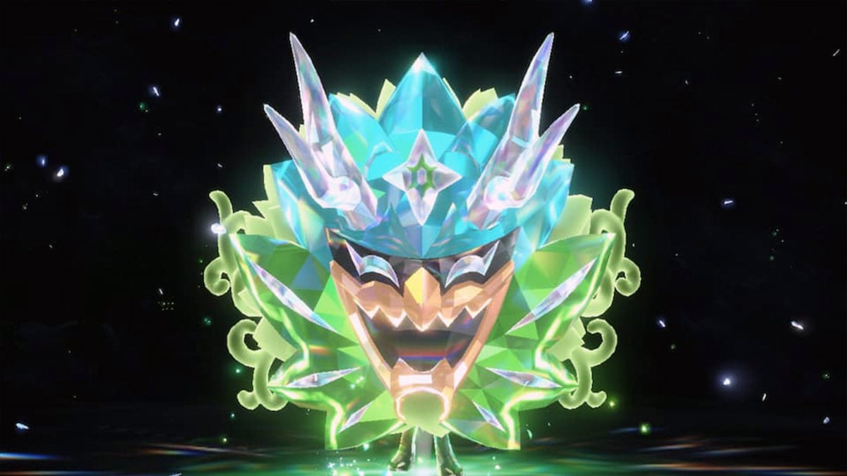 Screenshot of Ogerpon Tera form in Pokémon Scarlet and Violet.