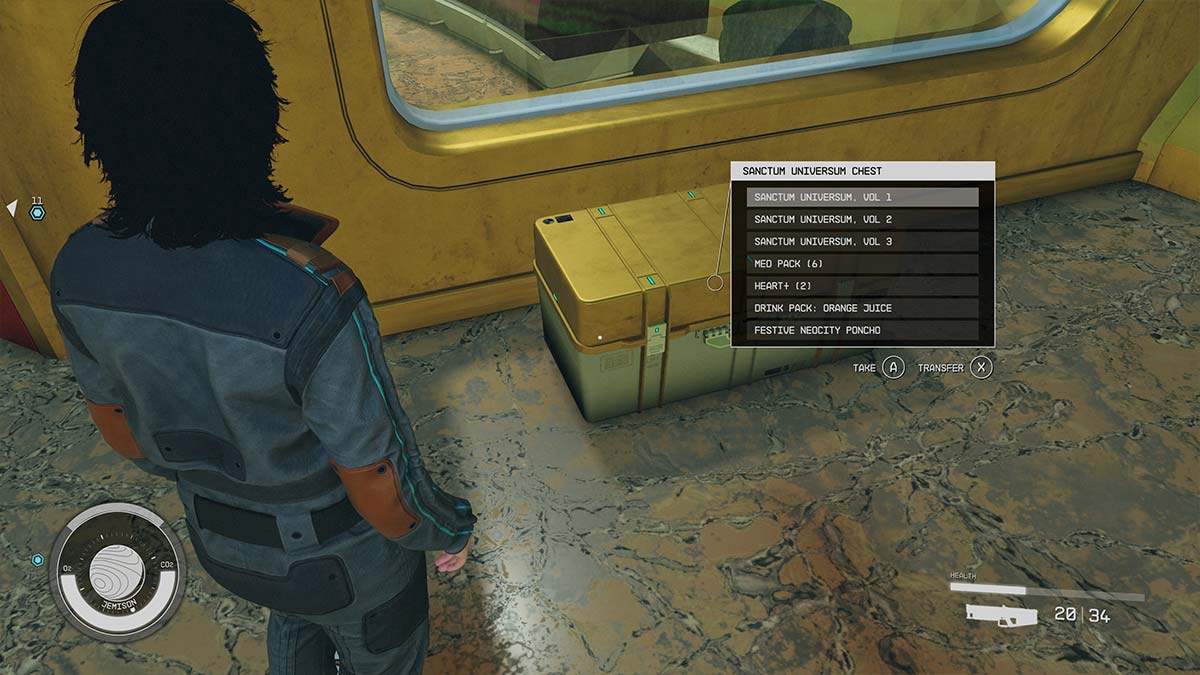 Screenshot of items inside of the Sanctum Universum chest in Starfield.