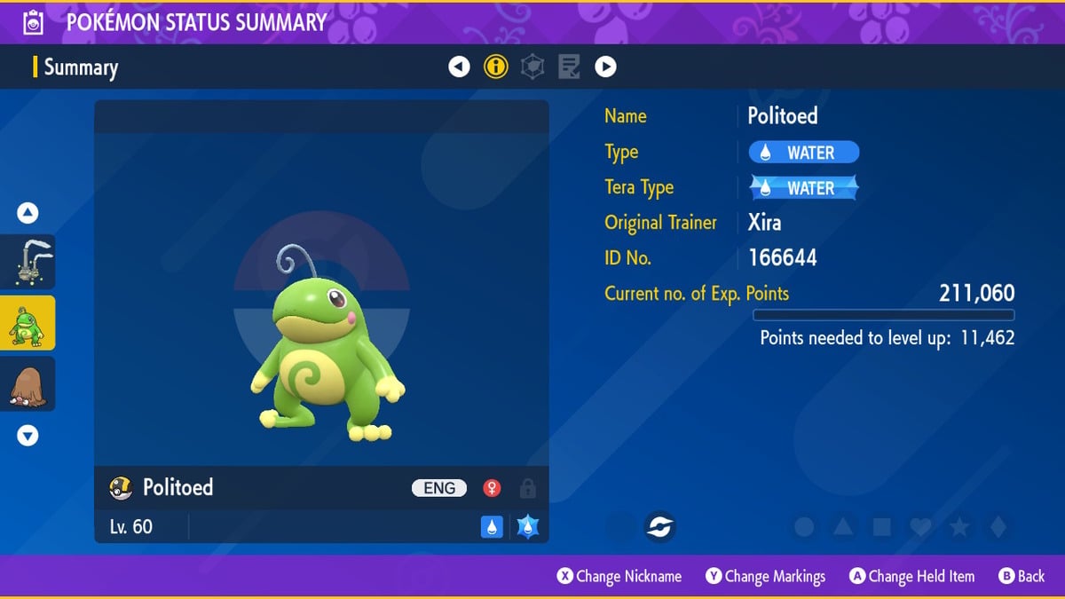 How to evolve Poliwhirl into Politoed in Pokemon Scarlet and Violet